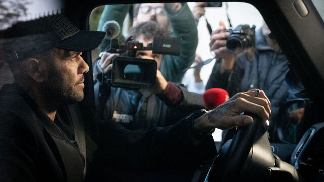 ESPLUGUES DE LLOBREGAT, BARCELON, SPAIN - MARCH 28: Former soccer player Dani Alves drives his car, on 28 March, 2025 in Esplugues de Llobregat, Barcelona, Catalonia, Spain. The Appeals Section of the Superior Court of Justice of Catalonia has unanimously overturned the sentence that sentenced former FC Barcelona player Dani Alves to 4 years and 6 months in prison for the sexual assault of a young woman at the Sutton nightclub in December 2022. The Court of Appeal of the Superior Court of Justice of Catalonia has unanimously overturned the sentence that sentenced former FC Barcelona player Dani Alves to 4 years and 6 months in prison for the sexual assault of a young woman at the Sutton nightclub in December 2022.