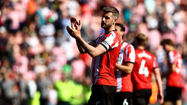 SOUTHAMPTON, ENGLAND - MAY 10: Jack Stephens of Southampton during the Premier League match between Southampton FC and Manchester City FC at St Mary's Stadium on May 10, 2025 in Southampton, England.