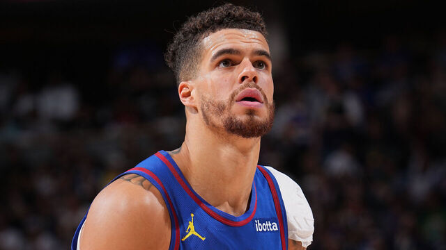 DENVER, CO - MAY 9: Michael Porter Jr. #1 of the Denver Nuggets prepares to shoot a free throw during Round Two, Game Three of the 2025 NBA Playoffs against the Oklahoma City Thunder on May 9, 2025 at Ball Arena in Denver, Colorado. NOTE TO USER: User expressly acknowledges and agrees that, by downloading and/or using this Photograph, user is consenting to the terms and conditions of the Getty Images License Agreement. Mandatory Copyright Notice: Copyright 2025 NBAE