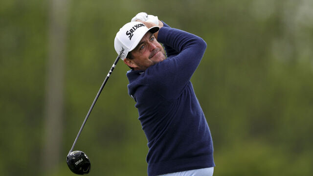 FLOURTOWN, PENNSYLVANIA - MAY 09: Keegan Bradley hits a tee shot on the fourth hole during the second round of the Truist Championship 2025 at The Wissahickon at Philadelphia Cricket Club on May 09, 2025 in Flourtown, Pennsylvania.