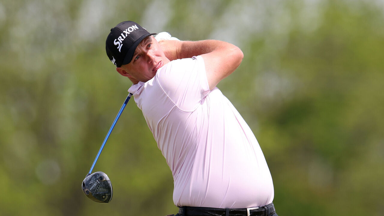 FLOURTOWN, PENNSYLVANIA - MAY 11: Sepp Straka of Austria plays his shot from the fourth tee during the final round of the Truist Championship 2025 at The Wissahickon at Philadelphia Cricket Club on May 11, 2025 in Flourtown, Pennsylvania.