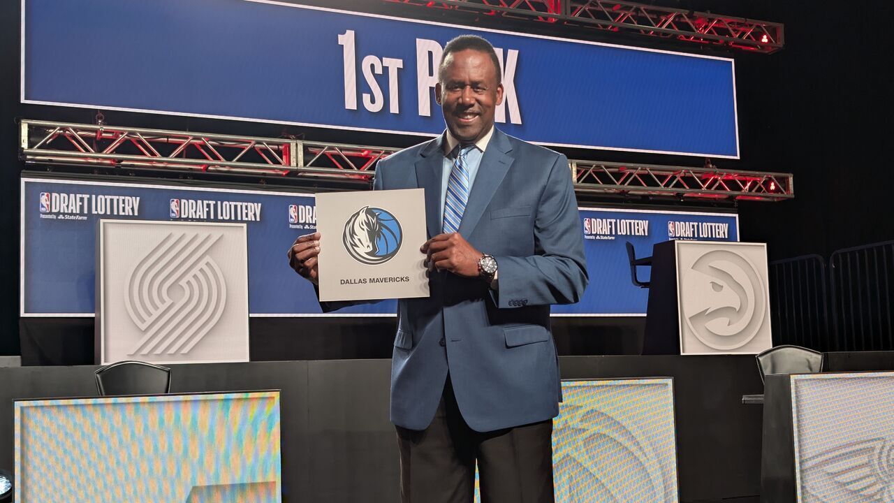 CHICAGO, ILLINOIS - MAY 12: Dallas Maverics have officially won the in NBA Draft Lottery with 1.8% pre-lottery chance to win the pick in Chicago, Illinois, United States on May 12, 2025. San Antonio Spurs got the second pick, Philadelphia 76ers got 3rd and Charlotte Hornets got the 4th pick in the lottery.