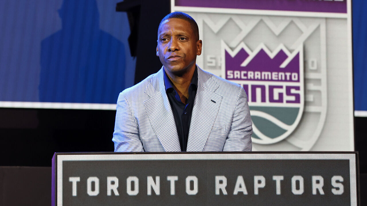CHICAGO, IL - MAY 12: President Masai Ujiri of the Toronto Raptors looks on during 2025 NBA Draft Lottery on May 12, 2025 in Chicago, Illinois at McCormick Convention Center. Mandatory Copyright Notice: Copyright 2025 NBAE