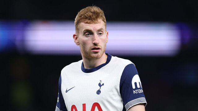 LONDON, ENGLAND - APRIL 21: Dejan Kulusevski of Tottenham Hotspur reacts during the Premier League match between Tottenham Hotspur FC and Nottingham Forest FC at Tottenham Hotspur Stadium on April 21, 2025 in London, England.