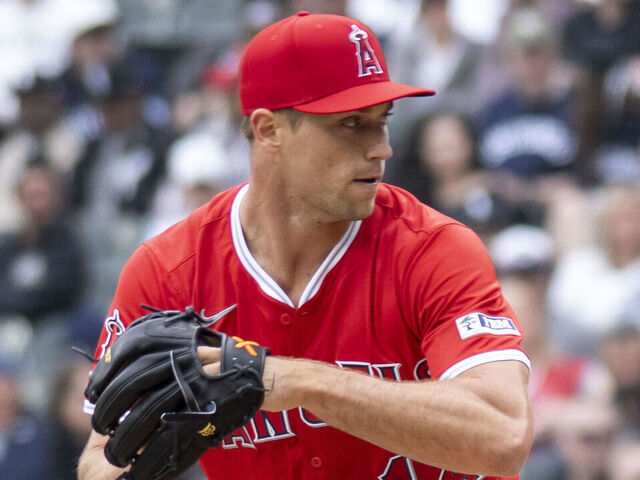 CHICAGO, IL - MARCH 29: Los Angeles Angels pitcher Ben Joyce (44) pitches the ball during the regular season MLB game between the Los Angeles Angels and the Chicago White Sox on March 29, 2025 at Rate Field in Chicago, Illinois.