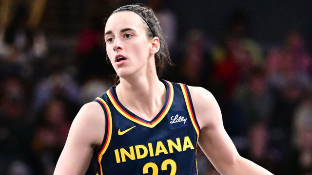 ATLANTA, GA - MAY 10: Caitlin Clark #22 of the Indiana Fever dribbles the ball during the game against the Atlanta Dream during a WNBA Preseason Game on May 10, 2025 at Gateway Center Arena at College Park in Atlanta, Georgia. Mandatory Copyright Notice: Copyright 2025 NBAE
