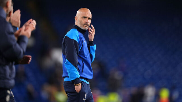 Chelsea manager Enzo Maresca reacts following the Premier League match at Stamford Bridge, London. Picture date: Friday May 16, 2025.