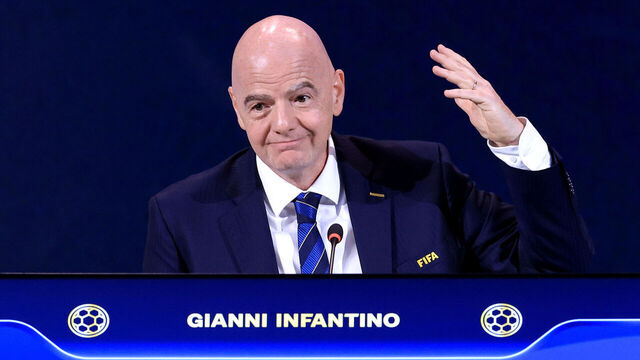 LUQUE, PARAGUAY - MAY 15: FIFA President Gianni Infantino speaks during the 75th FIFA Congress at Centro de Convenciones de CONMEBOL on May 15, 2025 in Luque, Paraguay.