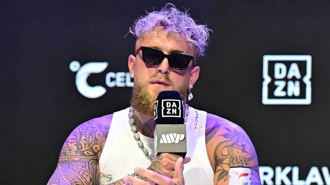 US boxer, actor and YouTuber Jake Paul speaks a press conference at the Avalon Hollywood Theater in Los Angeles on May 14, 2025. Paul will face Mexico's Julio Cesar Chavez, Jr., on June 28, 2025, in Anaheim, California.