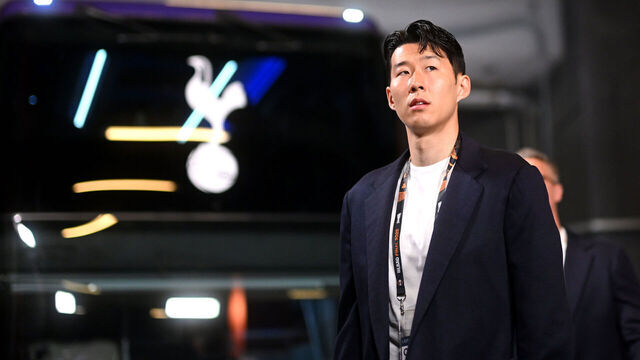 BILBAO, SPAIN - MAY 21: Son Heung-Min of Tottenham Hotspur arrives at the stadium prior to the UEFA Europa League Final 2025 between Tottenham Hotspur and Manchester United at Estadio de San Mames on May 21, 2025 in Bilbao, Spain.