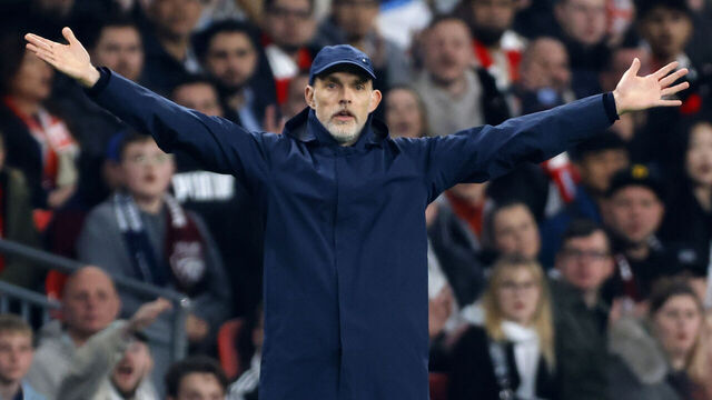 LONDON, ENGLAND - MARCH 24: Thomas Tuchel Head Coach of England on the side line during the FIFA World Cup 2026 European Qualifier between England and Latvia at Wembley Stadium on March 24, 2025 in London, England.