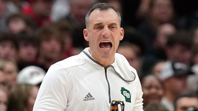 COLUMBUS, OH - NOVEMBER 25: Green Bay Phoenix head coach Doug Gottlieb reacts during the first half of the game between the Ohio State Buckeyes and the Green Bay Phoenix at Value City Arena in Columbus, Ohio On November 25, 2024.