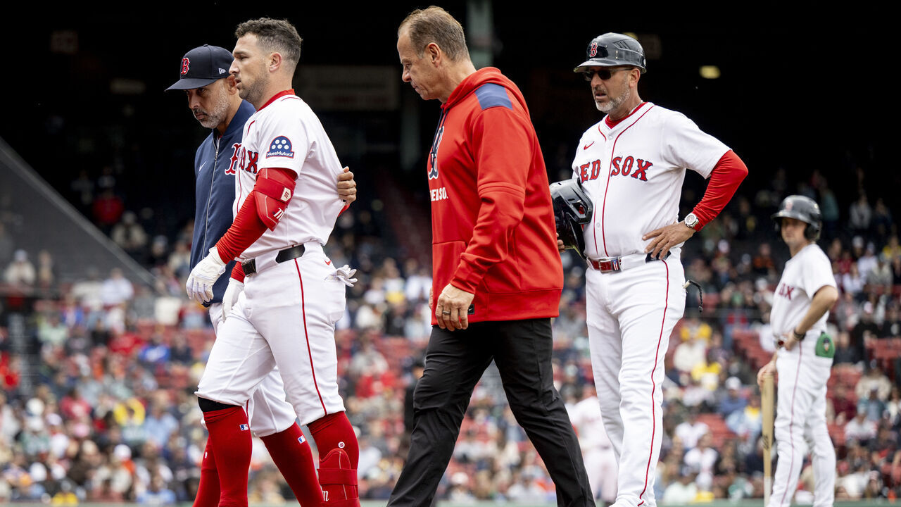 BOSTON, MASSACHUSETTS - MAY 23: Alex Bregman #2 of the Boston Red Sox exits the game during the fifth inning of game one of a doubleheader against the Baltimore Orioles at Fenway Park on May 23, 2025 in Boston, Massachusetts.