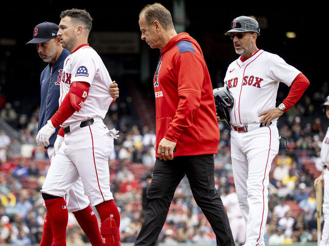 BOSTON, MASSACHUSETTS - MAY 23: Alex Bregman #2 of the Boston Red Sox exits the game during the fifth inning of game one of a doubleheader against the Baltimore Orioles at Fenway Park on May 23, 2025 in Boston, Massachusetts.