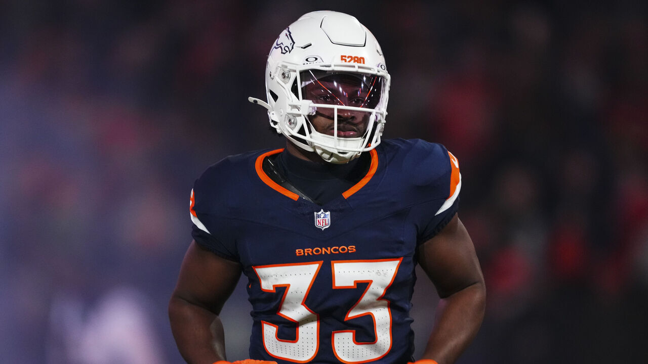 DENVER, CO - DECEMBER 02: Javonte Williams #33 of the Denver Broncos runs out of the tunnel prior to an NFL football game against the Cleveland Browns at Empower Field at Mile High on December 2, 2024 in Denver, Colorado.