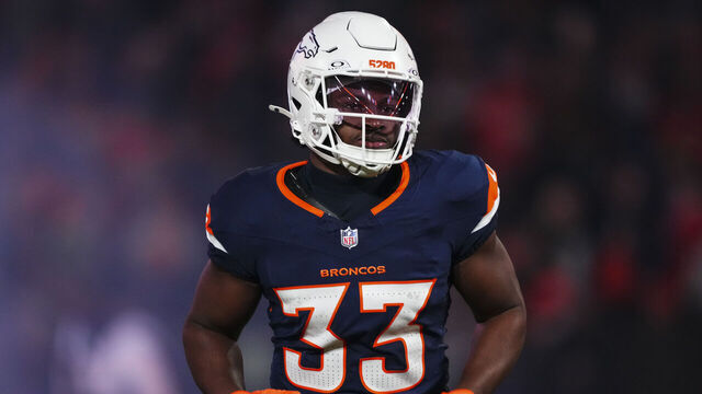 DENVER, CO - DECEMBER 02: Javonte Williams #33 of the Denver Broncos runs out of the tunnel prior to an NFL football game against the Cleveland Browns at Empower Field at Mile High on December 2, 2024 in Denver, Colorado.