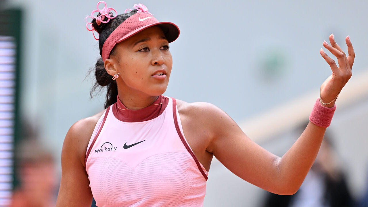 PARIS, FRANCE - MAY 26: Naomi Osaka of Japan plays against Paula Badosa of Spain during the Women's Singles First Round match on Day Two of the 2025 French Open at Roland Garros Stadium in Paris, France on May 26, 2025.