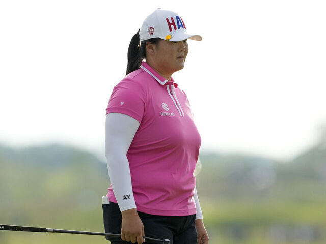 ERIN, WISCONSIN - MAY 29: Angel Yin of the United States looks on from the 18th green during the first round of the U.S. Women's Open presented by Ally 2025 at Erin Hills Golf Course on May 29, 2025 in Erin, Wisconsin.