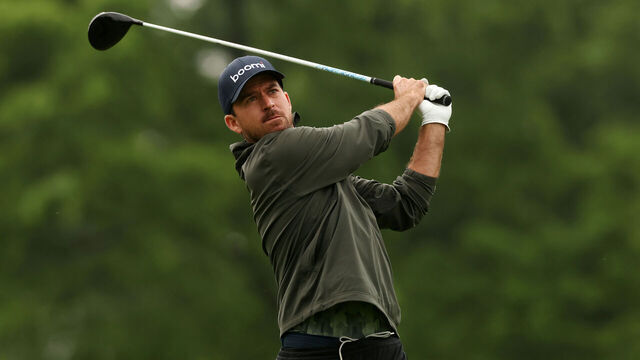 DUBLIN, OHIO - MAY 30: Nick Taylor of Canada plays a shot from the 18th tee during the second round of the Memorial Tournament presented by Workday 2025 at Muirfield Village Golf Club on May 30, 2025 in Dublin, Ohio.