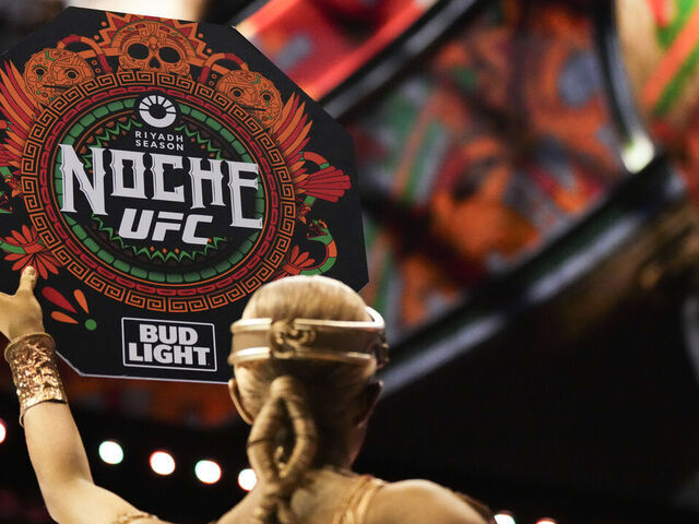 LAS VEGAS, NEVADA - SEPTEMBER 14: Mariel Valladares announces a round during the UFC 306 at Riyadh Season Noche UFC event at Sphere on September 14, 2024 in Las Vegas, Nevada.