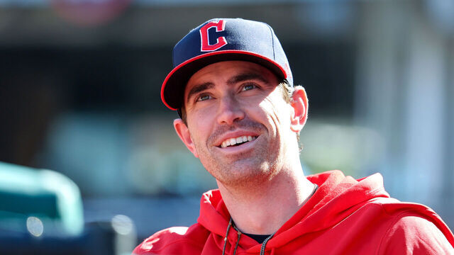 CLEVELAND, OH - OCTOBER 05: Cleveland Guardians starting pitcher Shane Bieber (57) in the Guardians dugout during the second inning of the Major League Baseball ALDS Game 1 between the Detroit Tigers and Cleveland Guardians on October 5, 2024, at Progressive Field in Cleveland, OH.