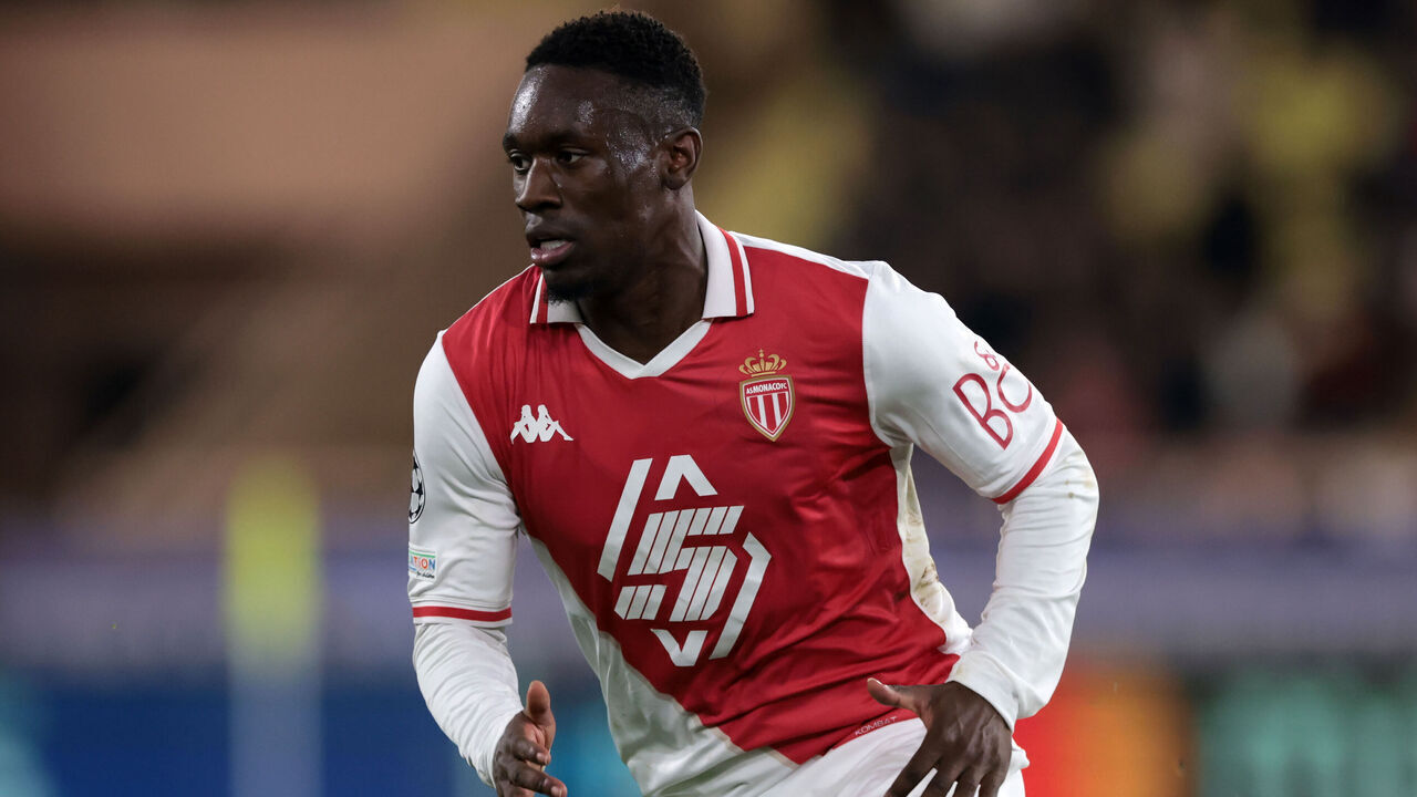 MONACO, MONACO - NOVEMBER 27: Folarin Balogun of AS Monaco in action during the UEFA Champions League 2024/25 League Phase MD5 match between AS Monaco and SL Benfica at Stade Louis II on November 27, 2024 in Monaco, Monaco.
