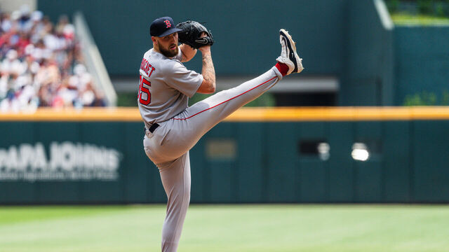ATLANTA, GA - JUNE 1: Garrett Crochet #35 of the Boston Red Sox pitches in the third inning against the Atlanta Braves at Truist Park on June 1, 2025 in Atlanta, Georgia.