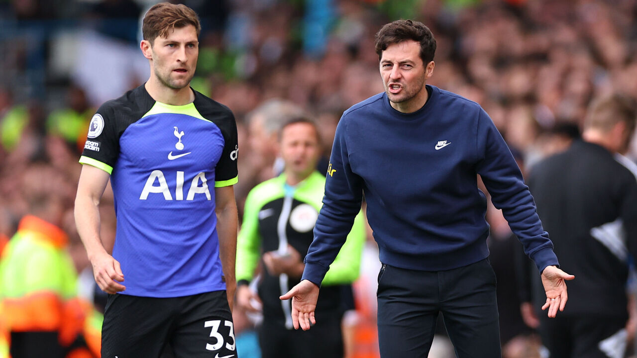 LEEDS, ENGLAND - MAY 28: Ryan Mason the caretaker manager / head coach of Tottenham Hotspur during the Premier League match between Leeds United and Tottenham Hotspur at Elland Road on May 28, 2023 in Leeds, United Kingdom.
