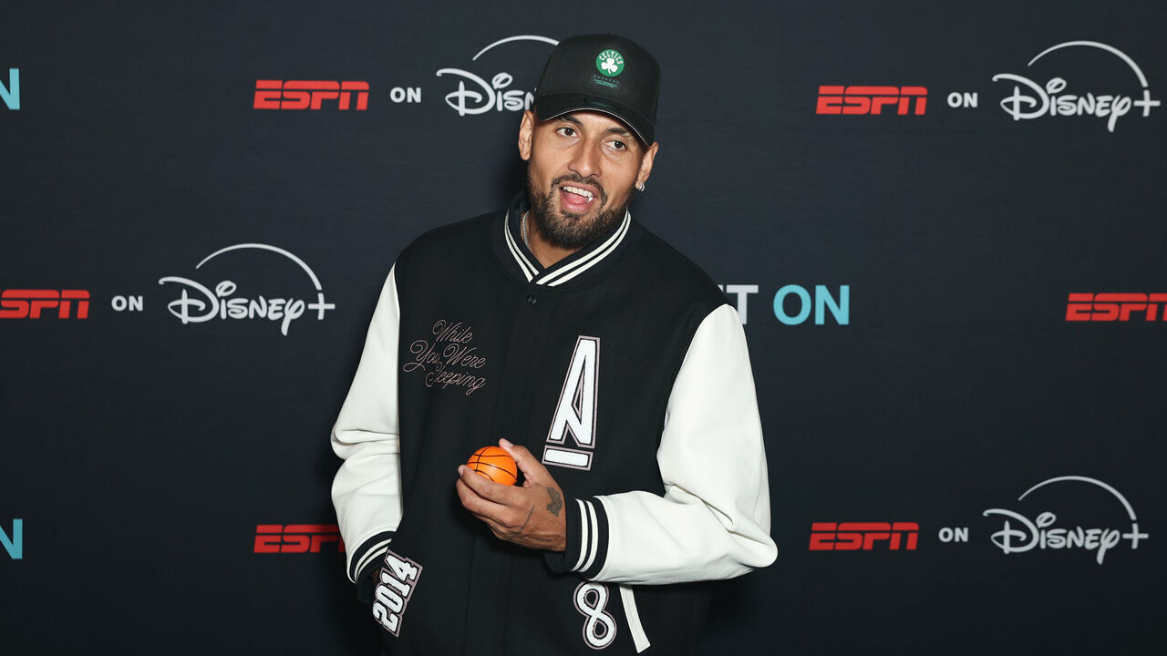 SYDNEY, AUSTRALIA - APRIL 17: Nick Kyrgios attends the ESPN on Disney+ Launch Party at The Venue Alexandria on April 17, 2025 in Sydney, Australia.
