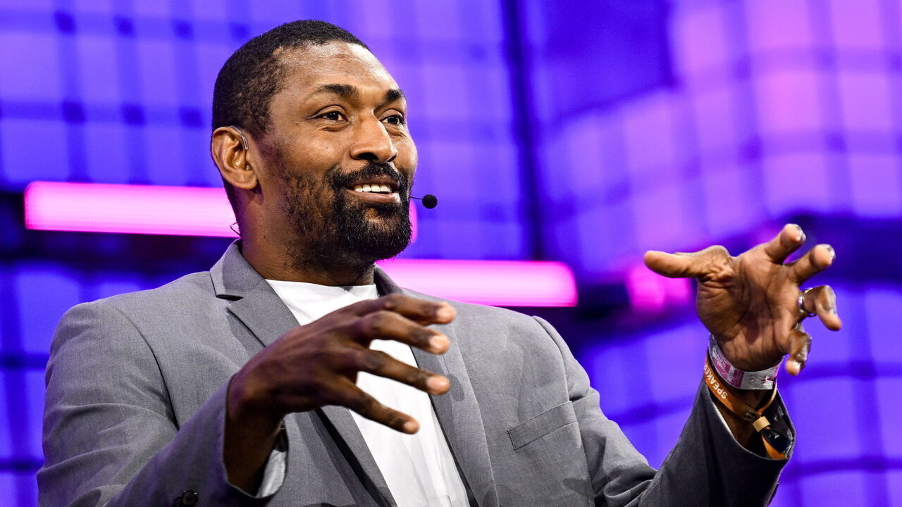 British Columbia , Canada - 30 May 2025; Metta World Peace, Chairman, Artest Management Group, on centre stage during day three of Web Summit Vancouver 2025 at Vancouver Convention Centre in Vancouver, Canada.