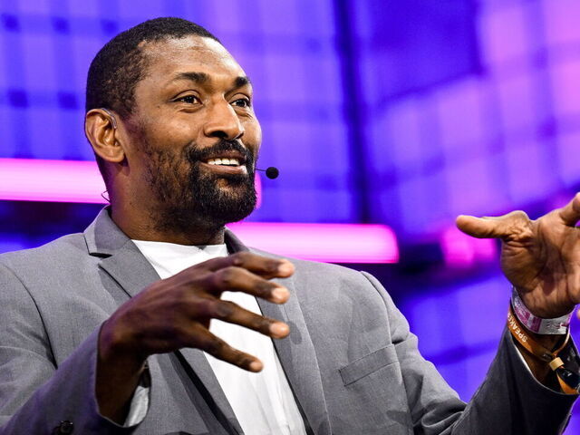 British Columbia , Canada - 30 May 2025; Metta World Peace, Chairman, Artest Management Group, on centre stage during day three of Web Summit Vancouver 2025 at Vancouver Convention Centre in Vancouver, Canada.