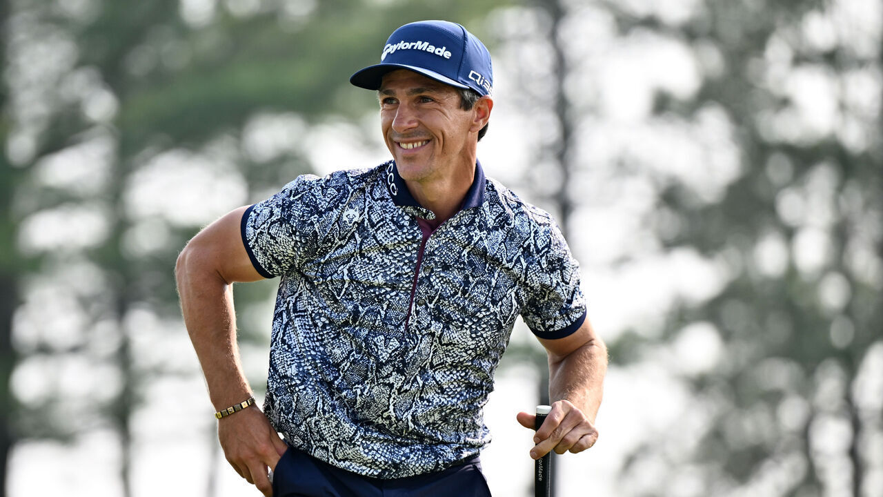 CALEDON, ONTARIO - JUNE 05: Thorbjørn Olesen of Denmark reacts on the ninth hole during the first round of the RBC Canadian Open 2025 at TPC Toronto at Osprey Valley on June 05, 2025 in Caledon, Ontario.