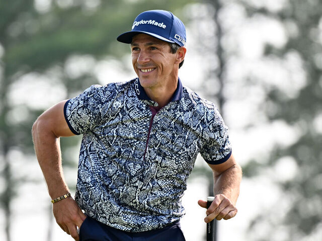 CALEDON, ONTARIO - JUNE 05: Thorbjørn Olesen of Denmark reacts on the ninth hole during the first round of the RBC Canadian Open 2025 at TPC Toronto at Osprey Valley on June 05, 2025 in Caledon, Ontario.