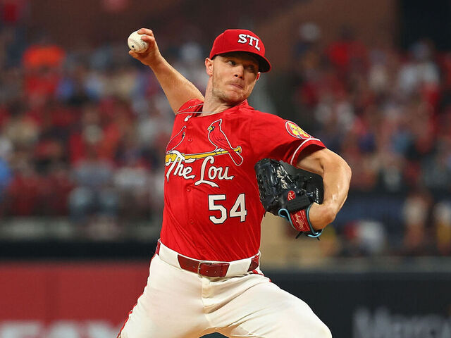 ST LOUIS, MISSOURI - JUNE 06: Sonny Gray #54 of the St. Louis Cardinals delivers a pitch against the Los Angeles Dodgers in the first inning at Busch Stadium on June 6, 2025 in St Louis, Missouri.
