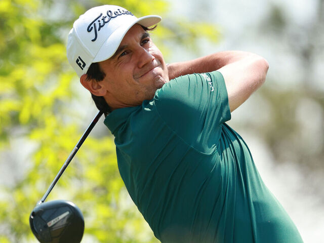 CALEDON, ONTARIO-JUNE 7 Mateo Manassero of Italy plays his tee shot on the third hole during the third round of the RBC Canadian Open at TPC Toronto at Osprey Valley in Caledon, Ontario, Canada on Saturday, June 7, 2025.