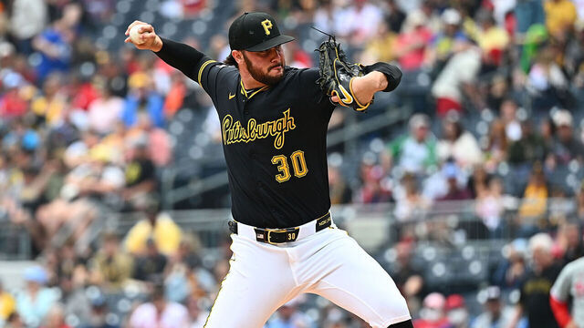 PITTSBURGH, PENNSYLVANIA - JUNE 8: Paul Skenes #30 of the Pittsburgh Pirates pitches in the first inning during the game against the Philadelphia Phillies at PNC Park on June 8, 2025 in Pittsburgh, Pennsylvania.