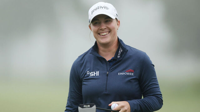 GALLOWAY, NEW JERSEY - JUNE 08: Jennifer Kupcho of the United States reacts after winning the ShopRite LPGA Classic presented by Acer 2025 at Seaview Bay Course on June 08, 2025 in Galloway, New Jersey.