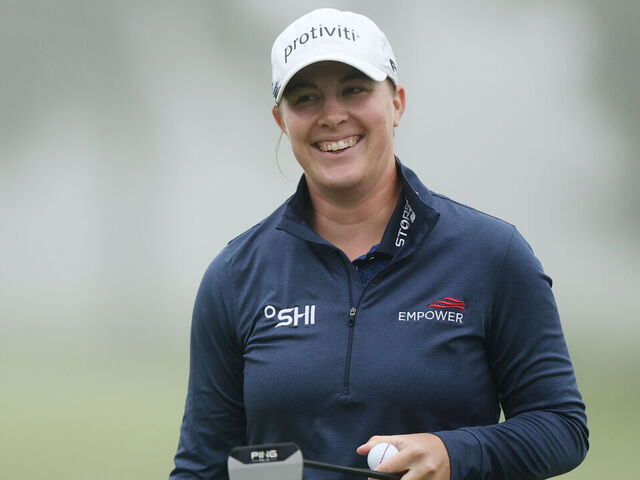 GALLOWAY, NEW JERSEY - JUNE 08: Jennifer Kupcho of the United States reacts after winning the ShopRite LPGA Classic presented by Acer 2025 at Seaview Bay Course on June 08, 2025 in Galloway, New Jersey.