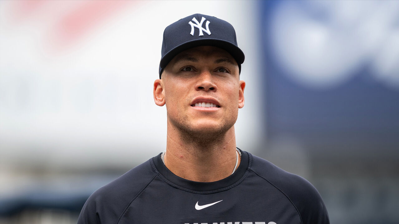 NEW YORK, NY - JUNE 08: Aaron Judge #99 of the New York Yankees looks on prior to the game between the Boston Red Sox and the New York Yankees at Yankee Stadium on Sunday, June 8, 2025 in New York, New York.