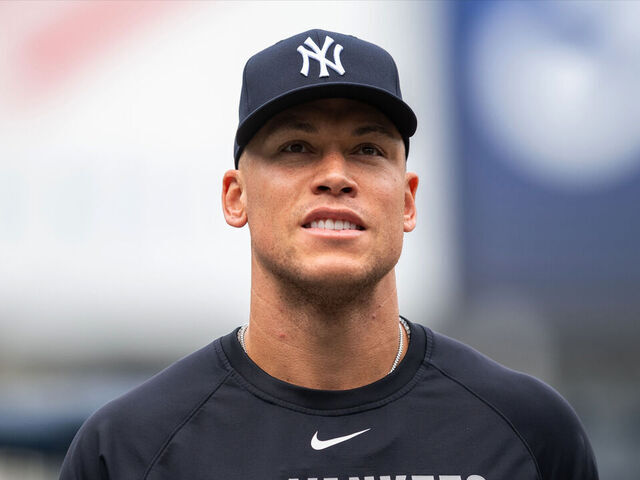NEW YORK, NY - JUNE 08: Aaron Judge #99 of the New York Yankees looks on prior to the game between the Boston Red Sox and the New York Yankees at Yankee Stadium on Sunday, June 8, 2025 in New York, New York.