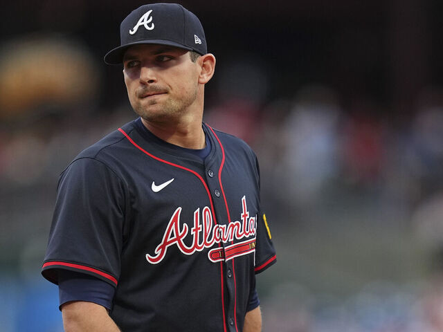 PHILADELPHIA, PENNSYLVANIA - MAY 27: Austin Riley #27 of the Atlanta Braves looks on against the Philadelphia Phillies at Citizens Bank Park on May 27, 2025 in Philadelphia, Pennsylvania. The Phillies defeated the Braves 2-0.