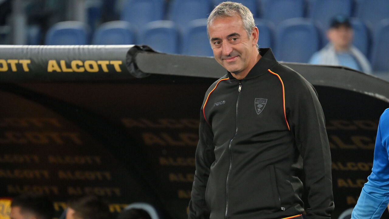 The Lecce trainer Marco Giampaolo during the Lazio-Lecce match at the Stadio Olimpico. Rome (Italy), May 25th, 2025