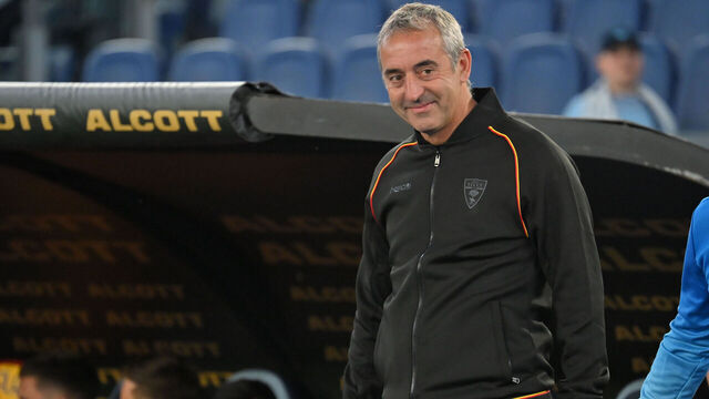 The Lecce trainer Marco Giampaolo during the Lazio-Lecce match at the Stadio Olimpico. Rome (Italy), May 25th, 2025
