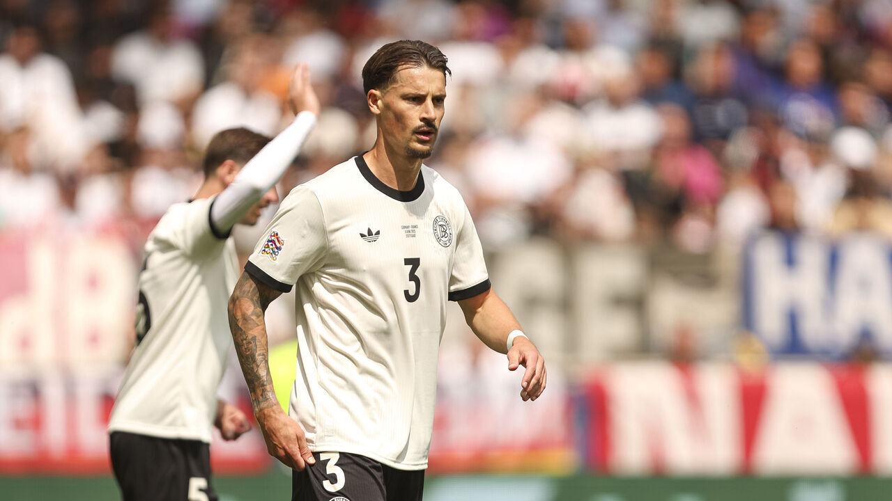 Stuttgart, Germany - June 8: Robin Koch of Germany looks on during the UEFA Nations League 2025 Third Place Match match between Germany and France at Stuttgart Arena on June 8, 2025 in Stuttgart, Germany.