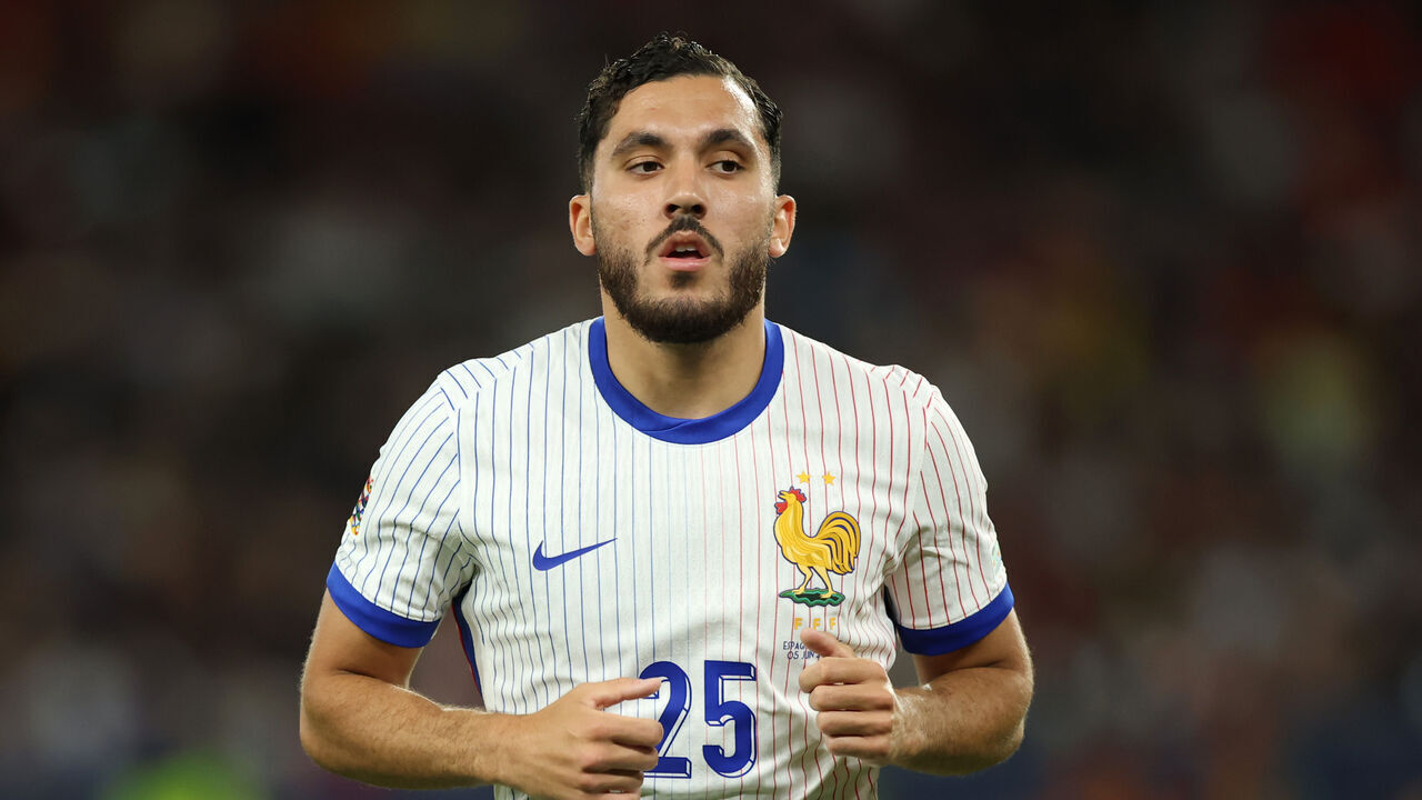 STUTTGART, GERMANY - JUNE 05: Rayan Cherki of France reacts during the UEFA Nations League 2025 semifinal match between Spain and France at Stuttgart Arena on June 05, 2025 in Stuttgart, Germany.