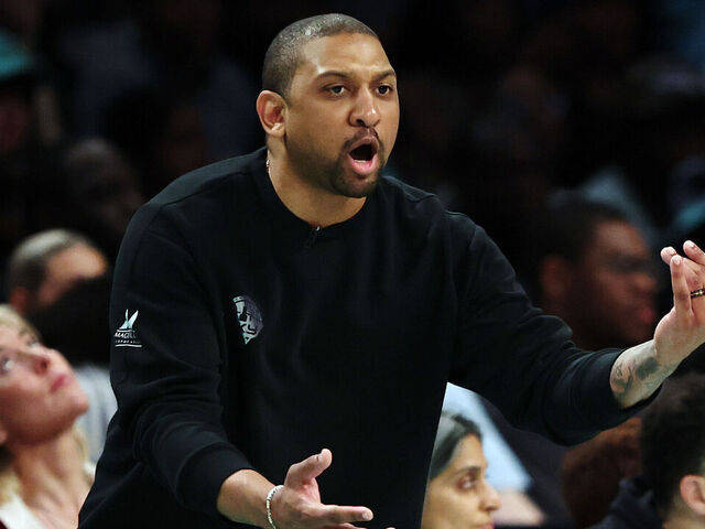 NEW YORK, NEW YORK - JUNE 10: Head coach Tyler Marsh of the Chicago Sky looks on during the second half against the New York Libertyat Barclays Center on June 10, 2025 in the Brooklyn borough of New York City. The Liberty won 85-66.