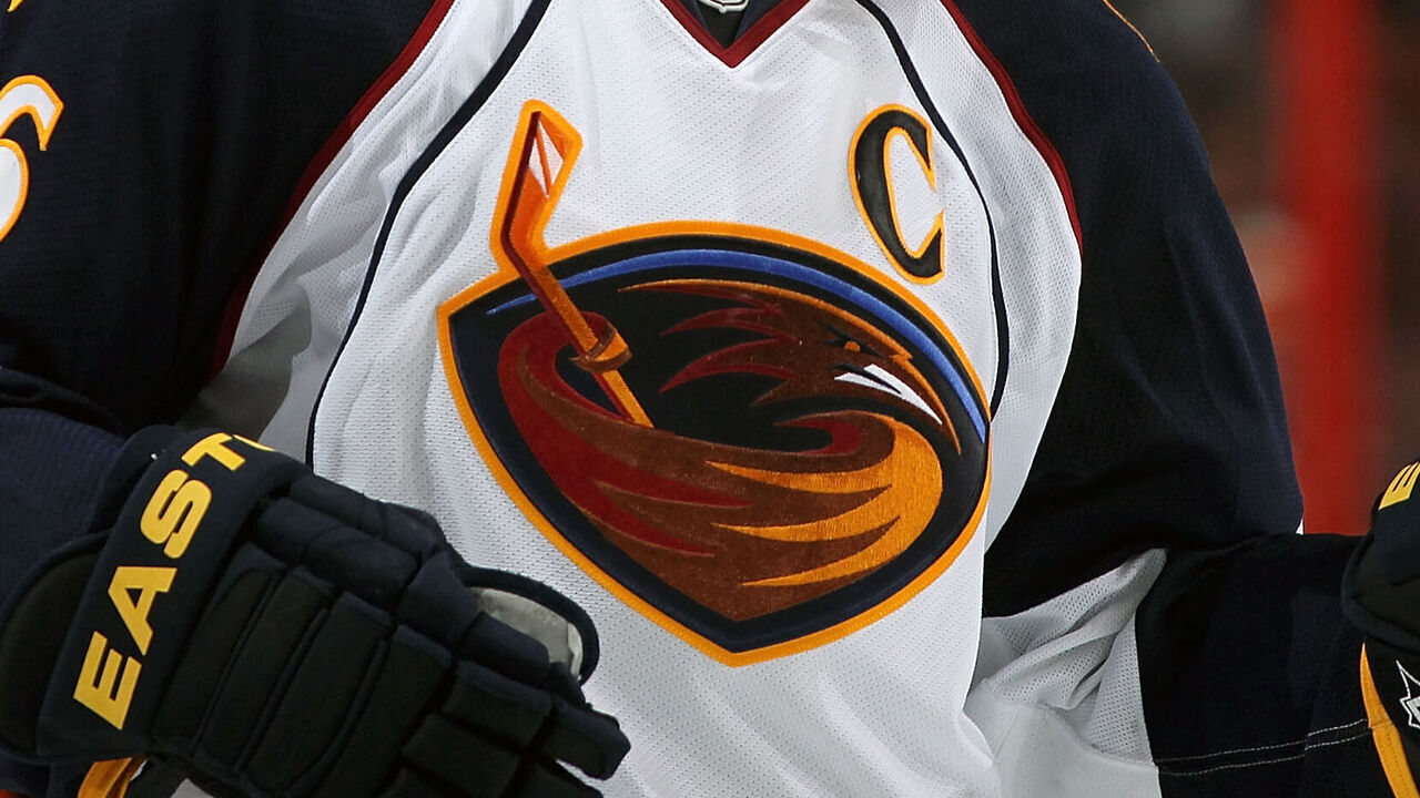 PHILADELPHIA , PA - MARCH 31: Andrew Ladd #16 of the Atlanta Thrashers looks on during a stoppage in play against the Philadelphia Flyers on March 31, 2011 at the Wells Fargo Center in Philadelphia, Pennsylvania.