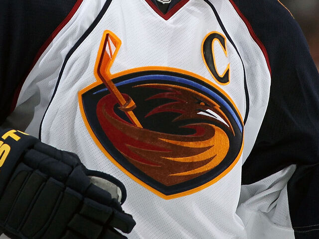 PHILADELPHIA , PA - MARCH 31: Andrew Ladd #16 of the Atlanta Thrashers looks on during a stoppage in play against the Philadelphia Flyers on March 31, 2011 at the Wells Fargo Center in Philadelphia, Pennsylvania.