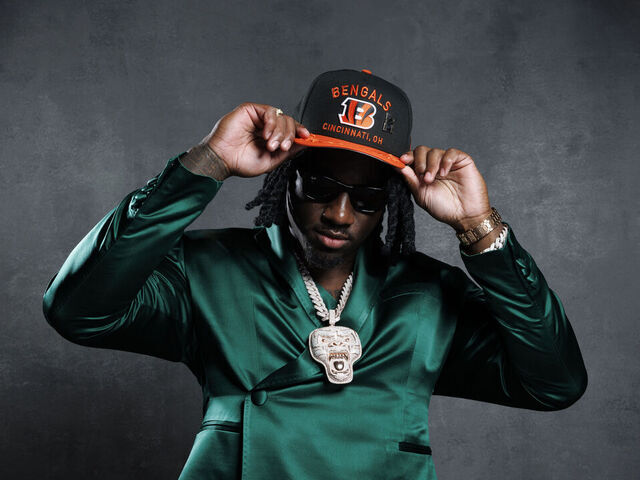 GREEN BAY, WISCONSIN - APRIL 24: Texas A&M defensive lineman Shemar Stewart poses for a portrait after being selected 17th overall by the Cincinnati Bengals during the first round of the 2025 NFL Draft on April 24, 2025 in Green Bay, Wisconsin.