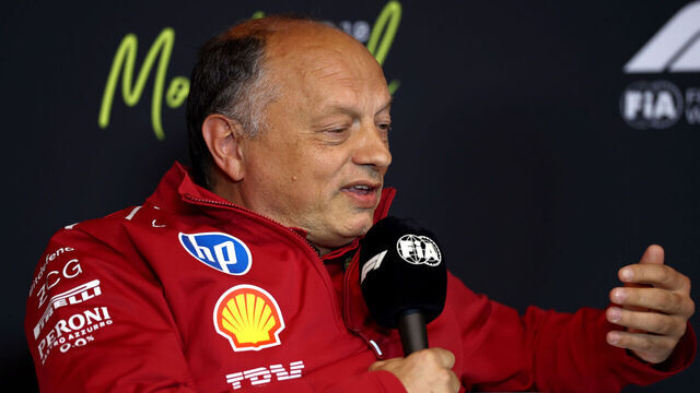 MONTREAL, QUEBEC - JUNE 13: Frederic Vasseur, Team Principal of Scuderia Ferrari in the Team Principals Press Conference during practice ahead of the F1 Grand Prix of Canada at Circuit Gilles-Villeneuve on June 13, 2025 in Montreal, Quebec.
